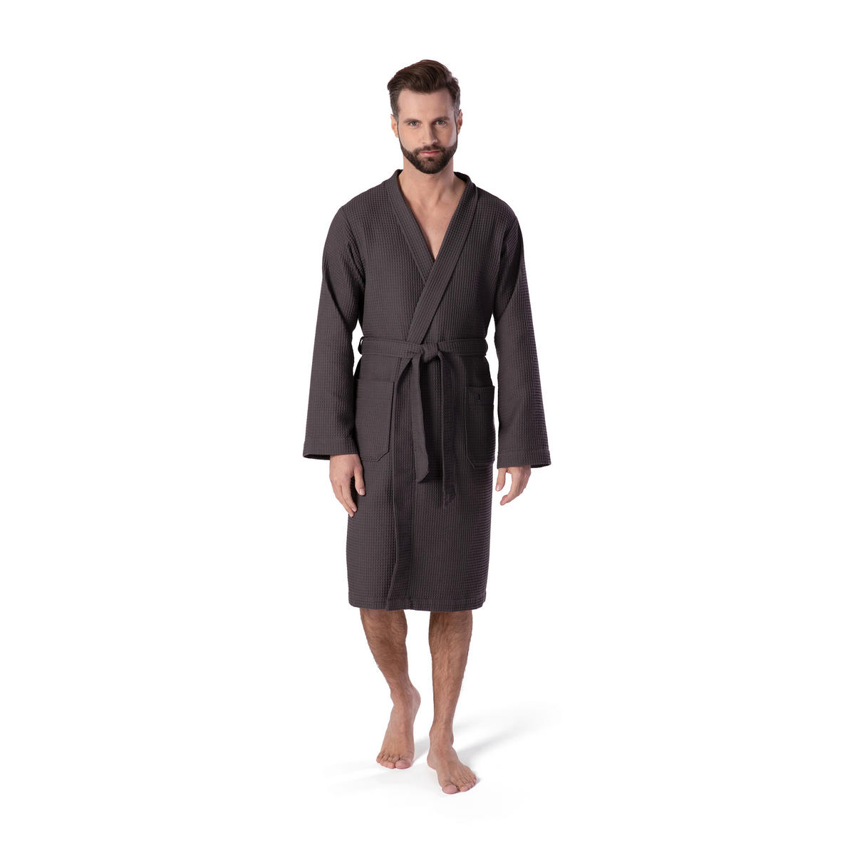 BADEMANTEL 3XL Unisex  - Grau, Basics, Textil (3XLnull) - Moeve