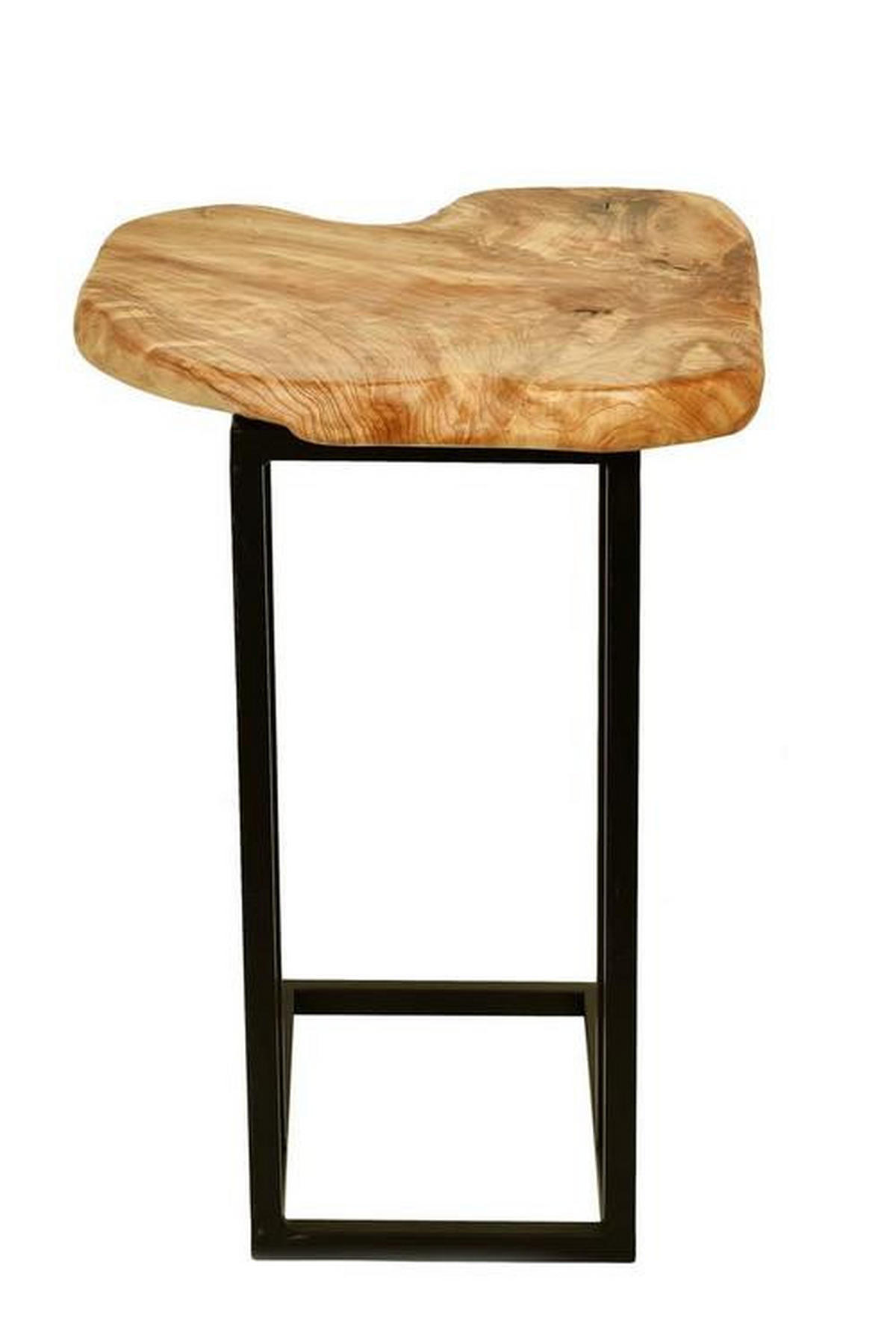 SIDOBORD i trä, metall 40/45/61 cm  - ljusbrun/svart, Basics, metall/trä (40/45/61cm) - Kayoom