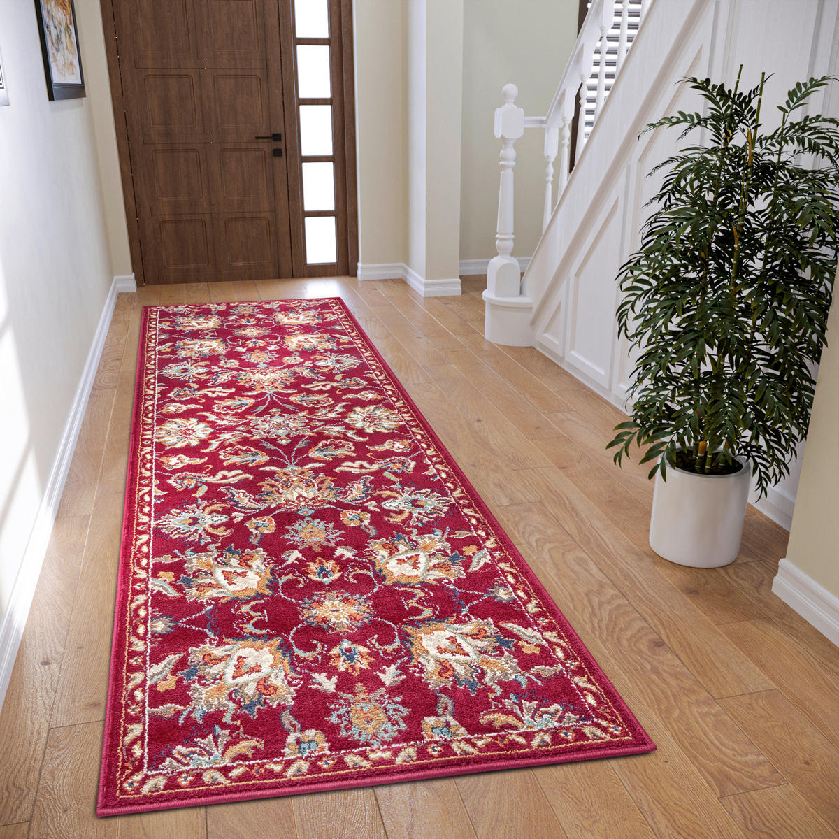 LÄUFER 80/240 cm Luxor  - Rot/Multicolor, Design, Kunststoff/Textil (80/240cm)
