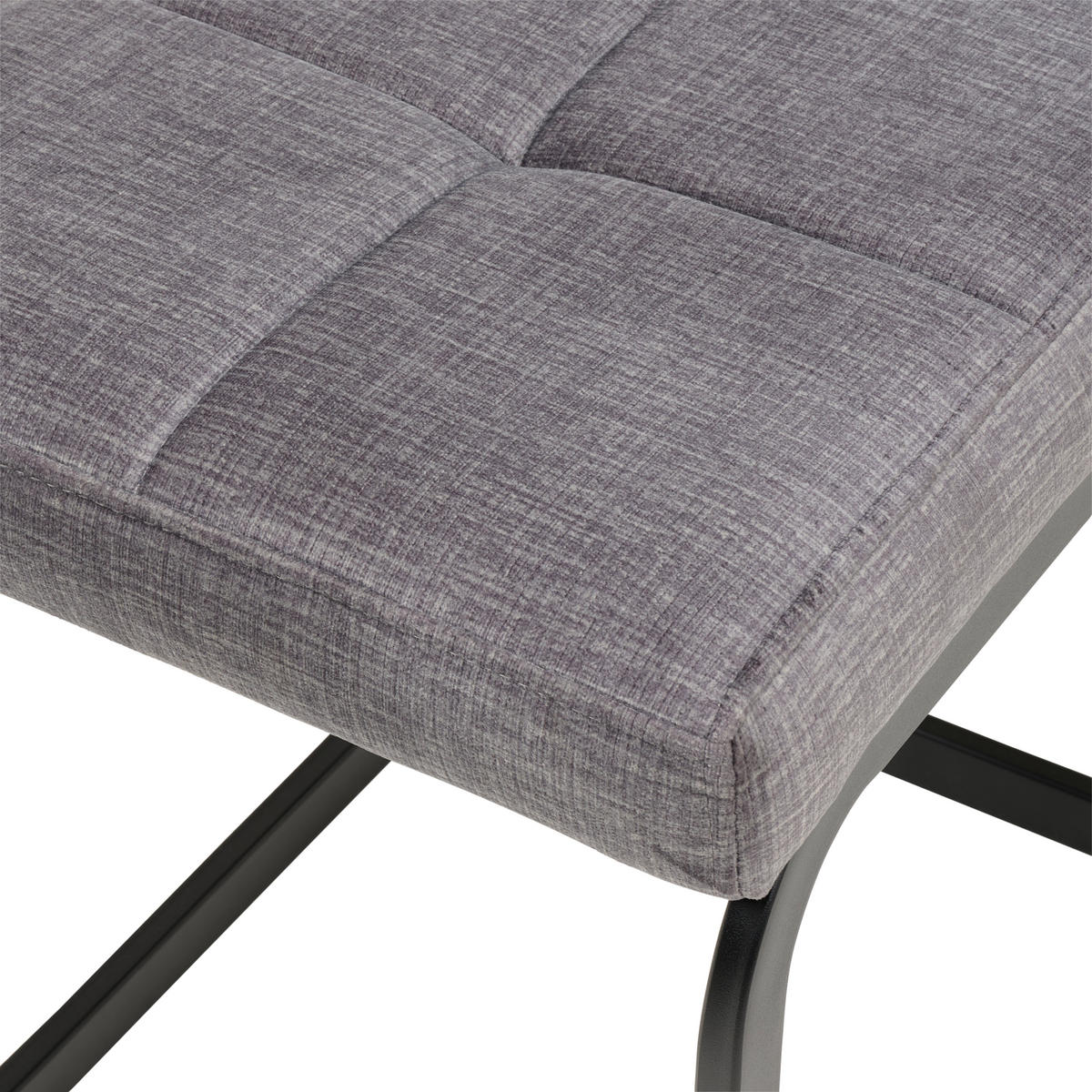 SCHWINGSTUHL , , Leinenoptik  - Dunkelgrau/Schwarz, KONVENTIONELL, Textil/Metall (41/98/55cm) - MID.YOU