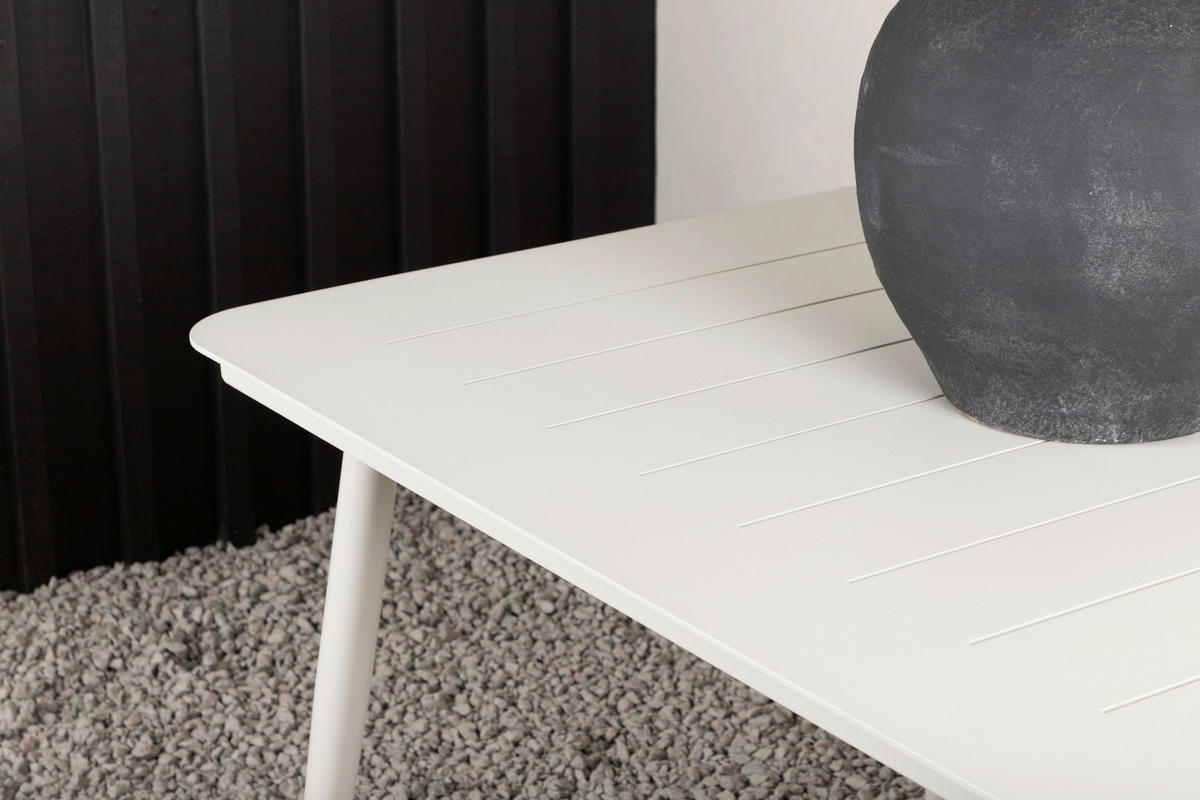 UTEBORD metall rektangulär  - beige, Klassisk, metall (200/90/75cm) - Gardenson
