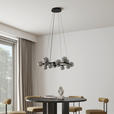 LED-HÄNGELEUCHTE Regulus 79,5/150 cm   - Schwarzbraun, Design, Glas/Metall (79,5/150cm) - Dieter Knoll