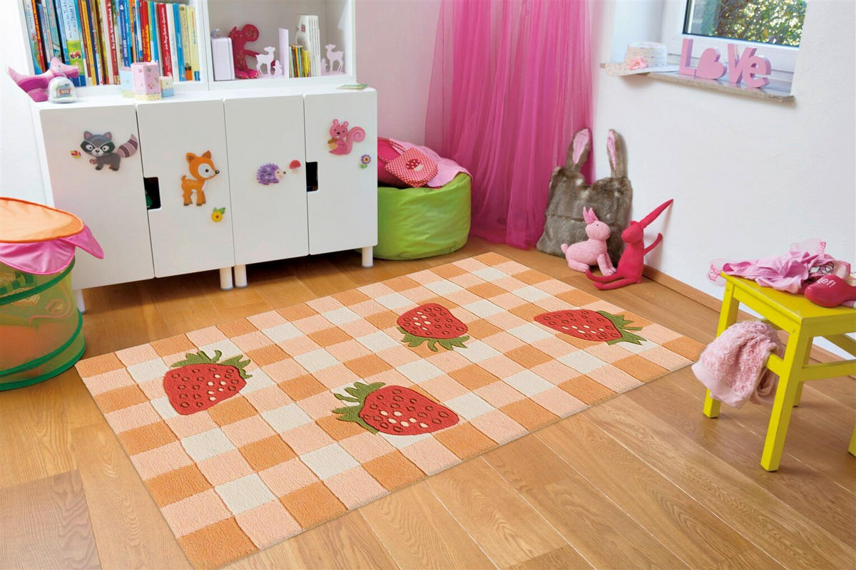 FLACHWEBETEPPICH  Wohnzimmer 70/140 cm Rot rechteckig  - Rot, Basics, Textil (70/140cm) - Kayoom