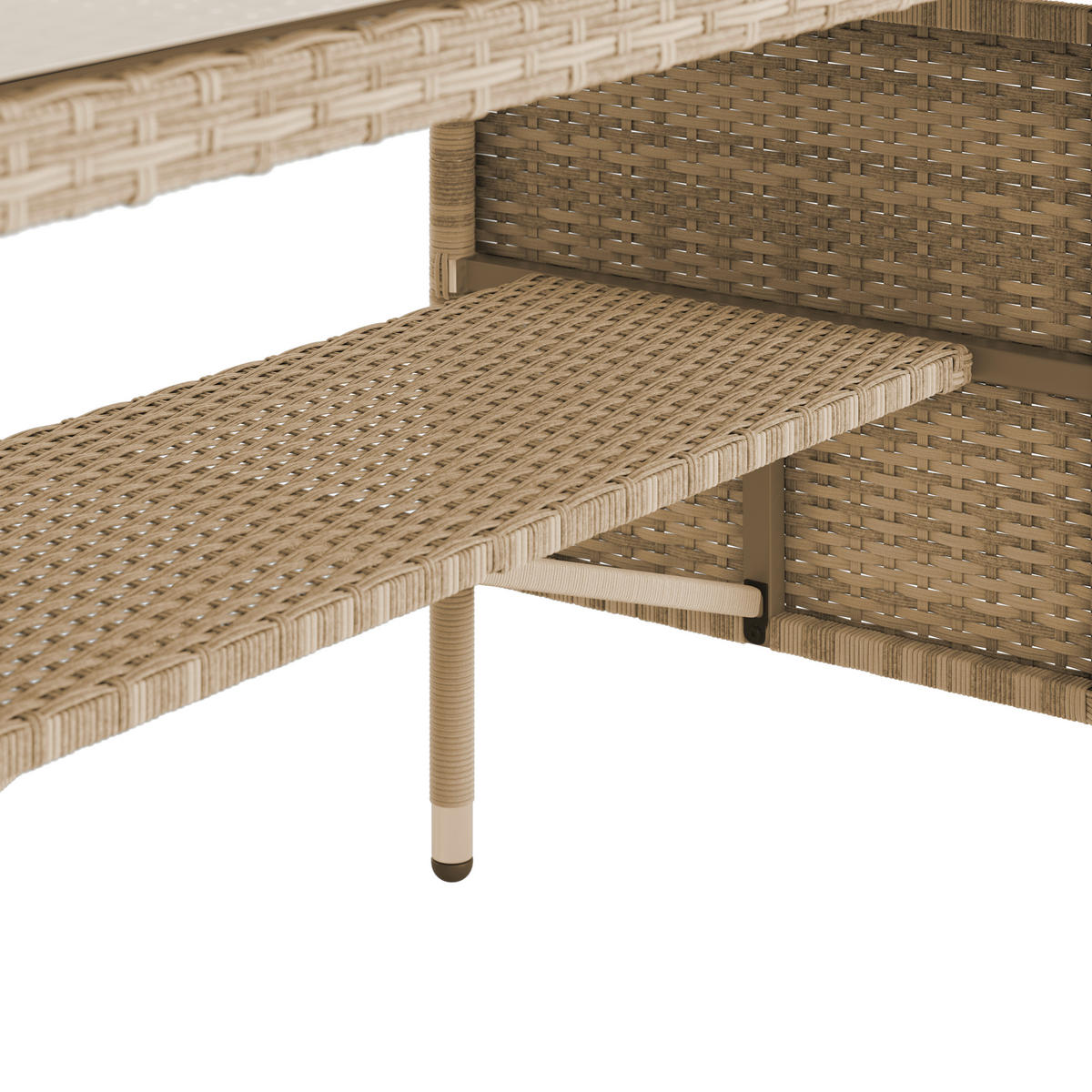 LOUNGE GARNITÚRA 4 részes    - bézs/natúr színű, Romantik / Landhaus, műanyag/Üveg - Ambia Garden