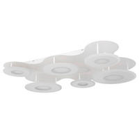 LED-DECKENLEUCHTE 107/80/15 cm   - Opal/Weiß, Design, Kunststoff/Metall (107/80/15cm)