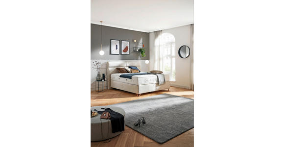 BOXSPRINGBETT 200/200 cm in Beige - Beige/Kupferfarben, KONVENTIONELL, Textil/Metall (200/200cm) - Ambiente