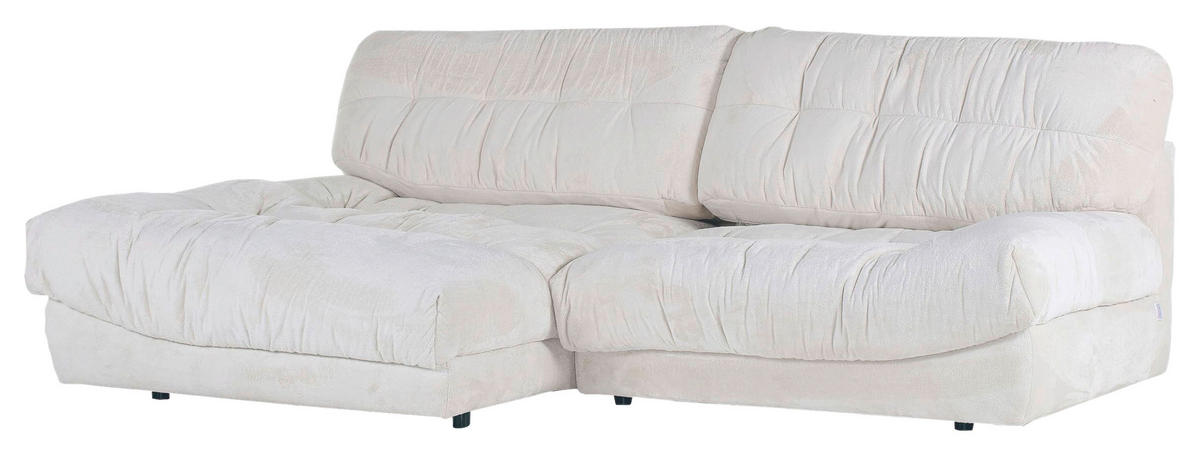 HÖRNSOFFA i plysch vit  - vit/svart, Design, textil/plast (170/250cm) - MID.YOU