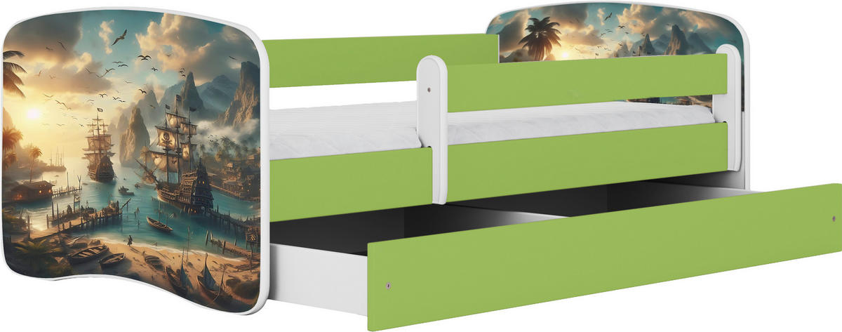 KINDER-/JUNIORBETT - Birkefarben/Weiß, MODERN, Holz/Holzwerkstoff (80/160cm) - MID.YOU