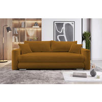 SCHLAFSOFA in Cord Rostfarben  - Rostfarben/Silberfarben, Design, Kunststoff/Textil (232/88/105cm) - MID.YOU