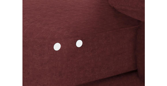 ECKSOFA in Velours Weinrot 310/180 cm - Weinrot/Schwarz, Design, Textil/Metall (310/180cm) - Dieter Knoll