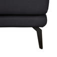 ECKSOFA in Echtleder Dunkelbraun  - Dunkelbraun/Schwarz, Design, Leder/Metall (288/184cm) - Novel