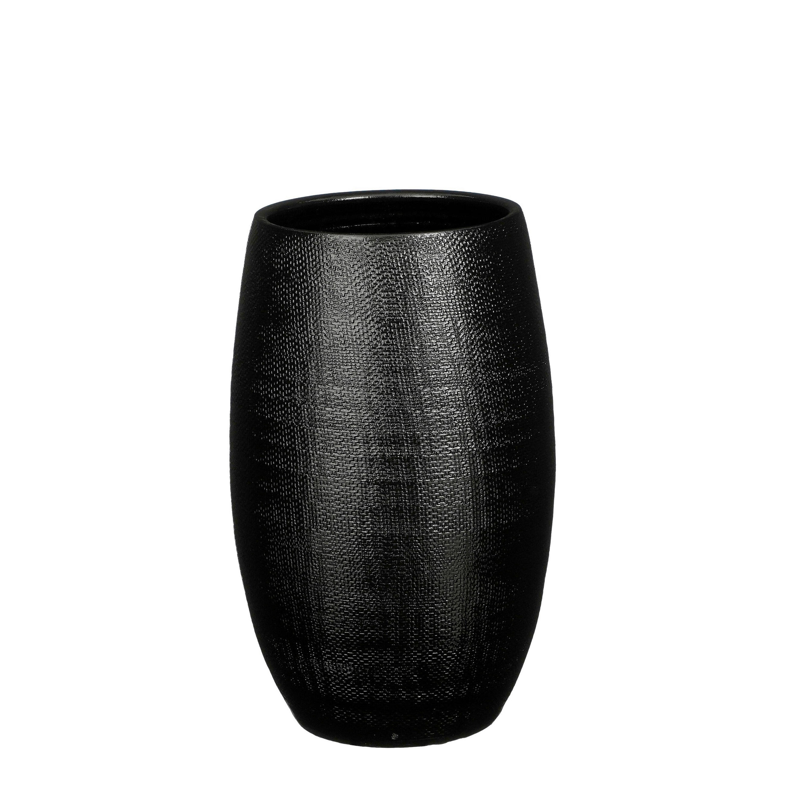 VÁZA, keramika, 50 cm - černá, Basics, keramika (30/30/50cm)
