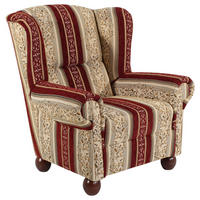 OHRENSESSEL in Chenille Rot  - Dunkelbraun/Rot, KONVENTIONELL, Holz/Textil (93/103/87cm) - Max Winzer