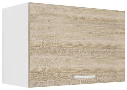 KÜCHENOBERSCHRANK 60/40/31 cm  in Sonoma Eiche, Weiß  - Alufarben/Weiß, KONVENTIONELL, Holzwerkstoff/Metall (60/40/31cm) - MID.YOU