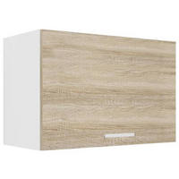 KÜCHENOBERSCHRANK 60/40/31 cm  in Sonoma Eiche, Weiß  - Alufarben/Weiß, KONVENTIONELL, Holzwerkstoff/Metall (60/40/31cm) - MID.YOU