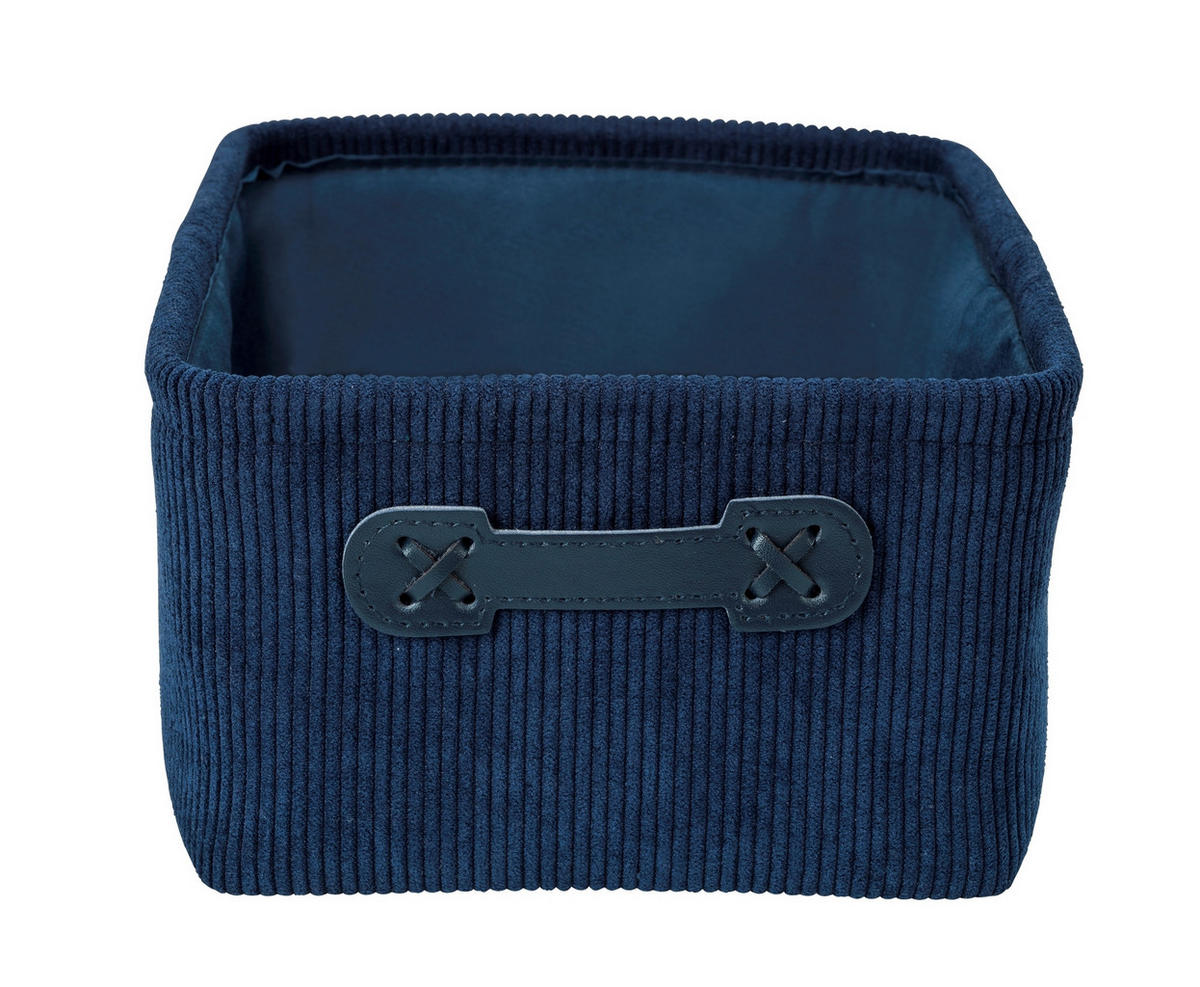 AUFBEWAHRUNGSKÖRBCHEN  - Dunkelblau, Basics, Textil (27,6/12/20cm) - Wenko