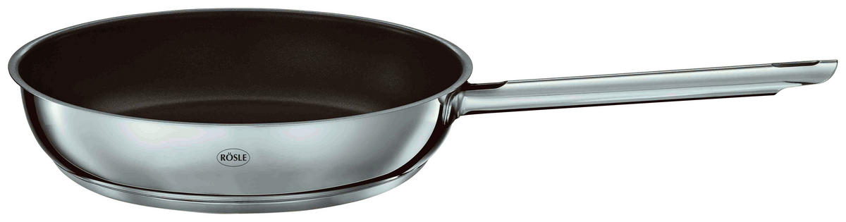 BRATPFANNE ELEGANCE 20 cm  - Edelstahlfarben/Schwarz, KONVENTIONELL, Metall (20cm) - Rösle