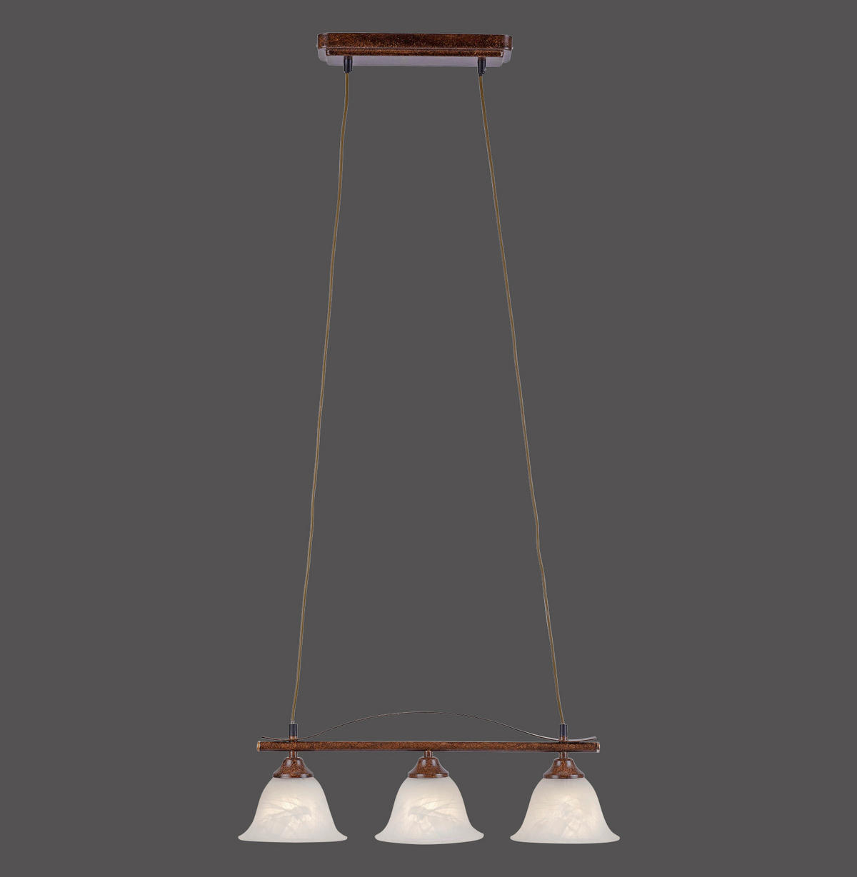 HÄNGELEUCHTE 56/16/120 cm  - Rostfarben, KONVENTIONELL, Glas/Kunststoff (56/16/120cm)