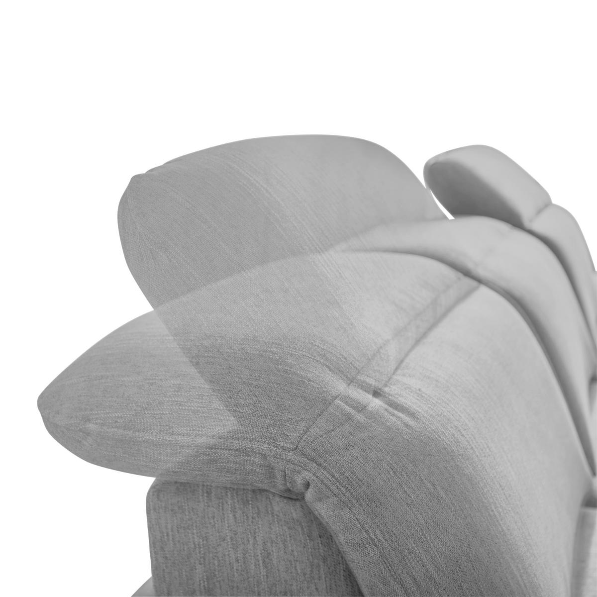 ECKSOFA inkl. Funktionen Grau Webstoff  - Schwarz/Grau, Design, Textil/Metall (289/180cm) - Stylife
