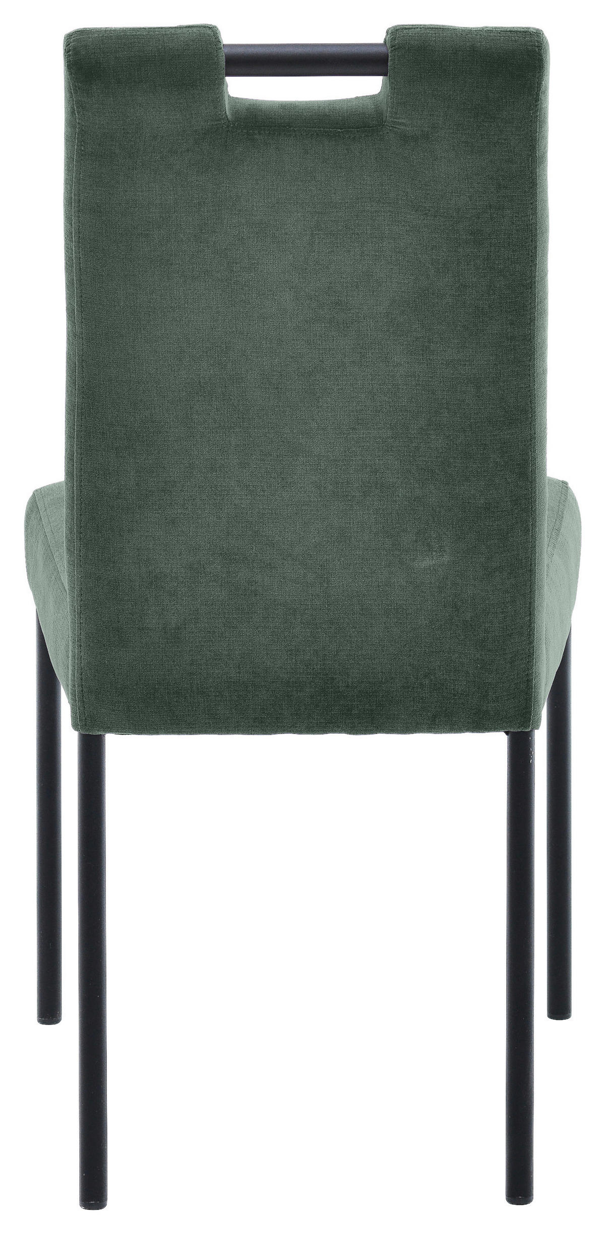 STUHL Webstoff Dunkelgrün  - Dunkelgrün/Schwarz, KONVENTIONELL, Textil/Metall (46/91/61cm) - Carryhome