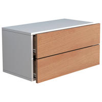 SÄNGBORD i vit, honungsek  - vit/honungsek, Modern, trämaterial (60/30/32cm) - MID.YOU