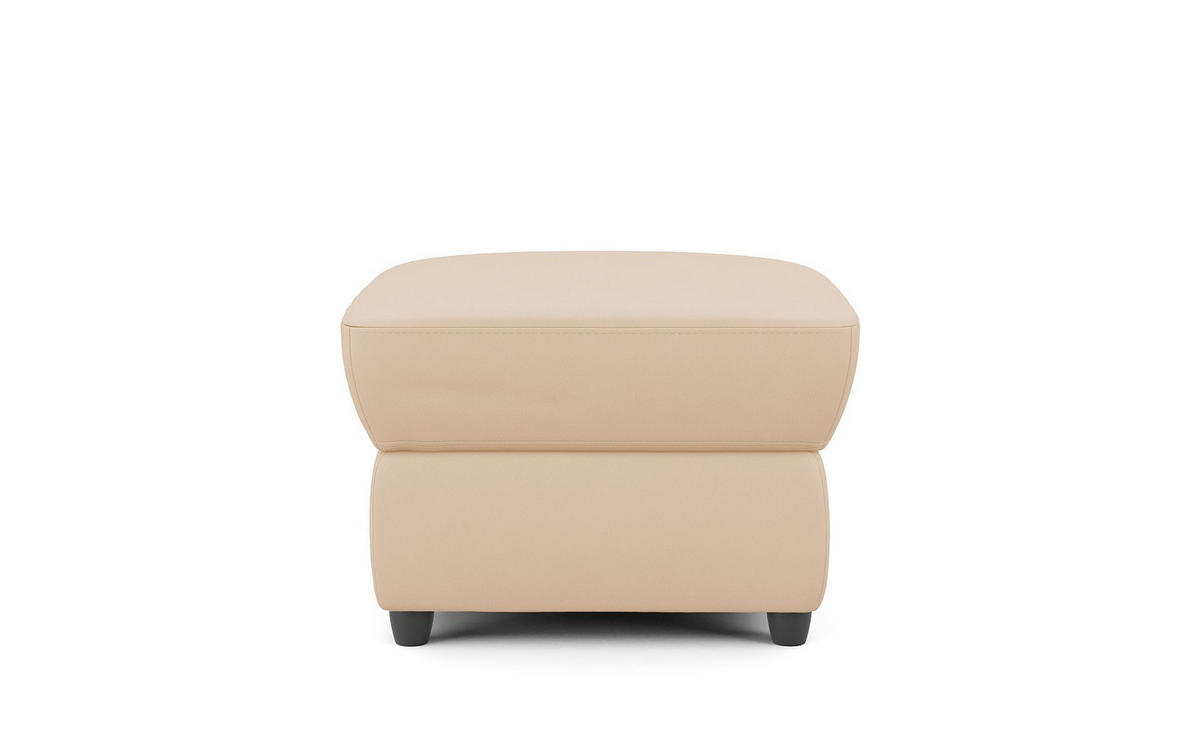 HOCKER in Textil Beige  - Beige/Schwarz, KONVENTIONELL, Kunststoff/Textil (68/45/68cm) - Livetastic