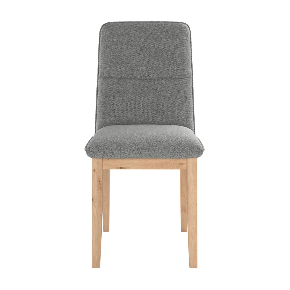 STUHL   Webstoff  - Eichefarben/Grau, KONVENTIONELL, Holz/Textil (47/91/44cm) - Livetastic