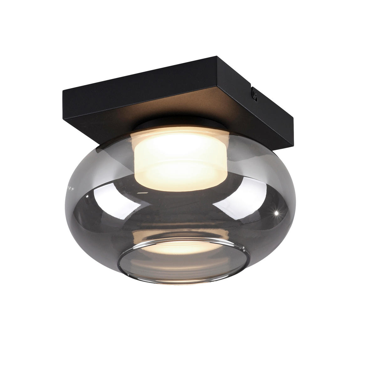 LED-DECKENLEUCHTE SW SIA 20/20/14,4 cm   - Schwarz, Design, Kunststoff/Metall (20/20/14,4cm) - Schöner Wohnen
