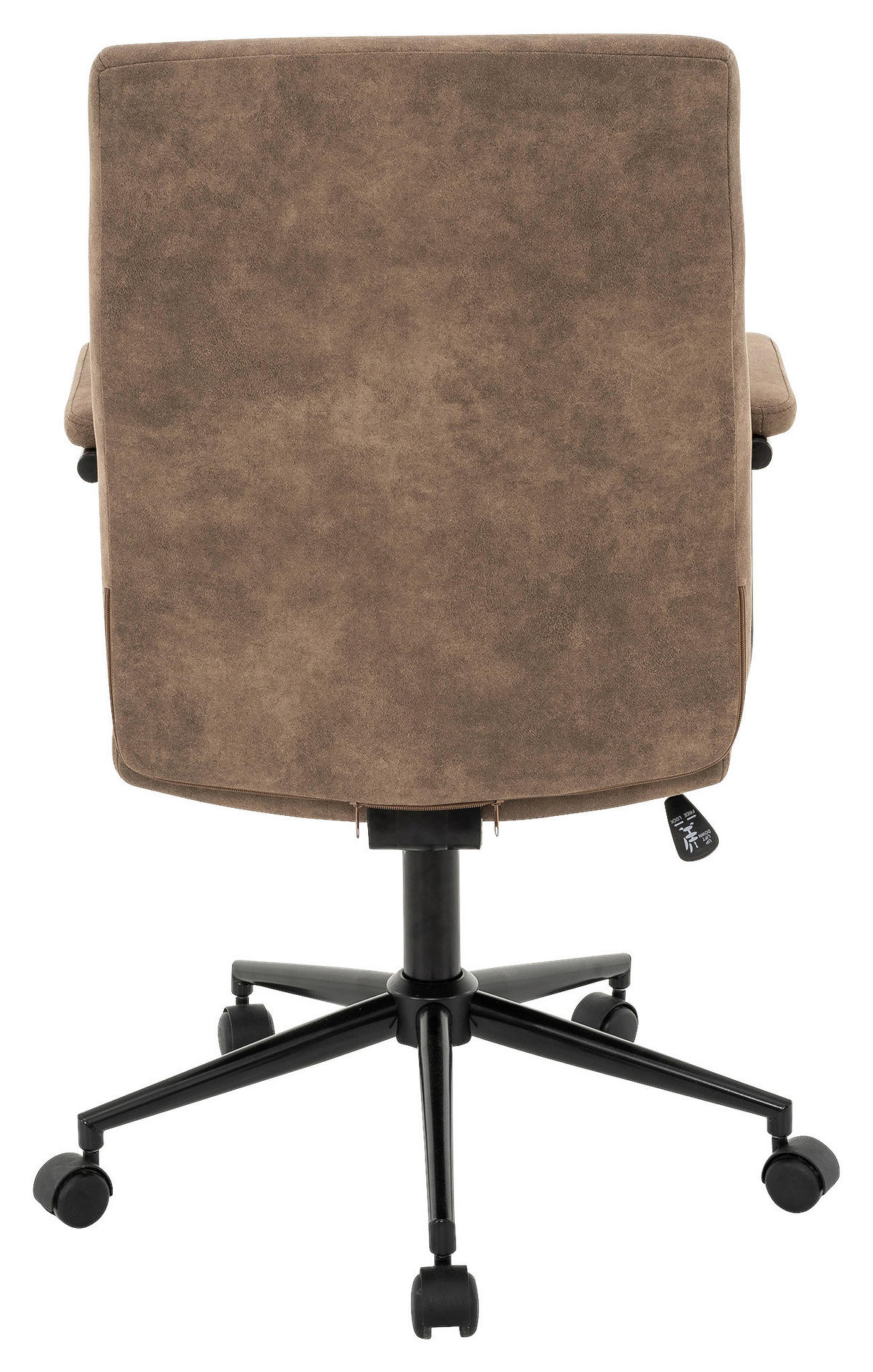 DREHSTUHL Webstoff Schwarz, Hellbraun  - Hellbraun/Schwarz, MODERN, Kunststoff/Textil (60/99-109/64cm) - MID.YOU