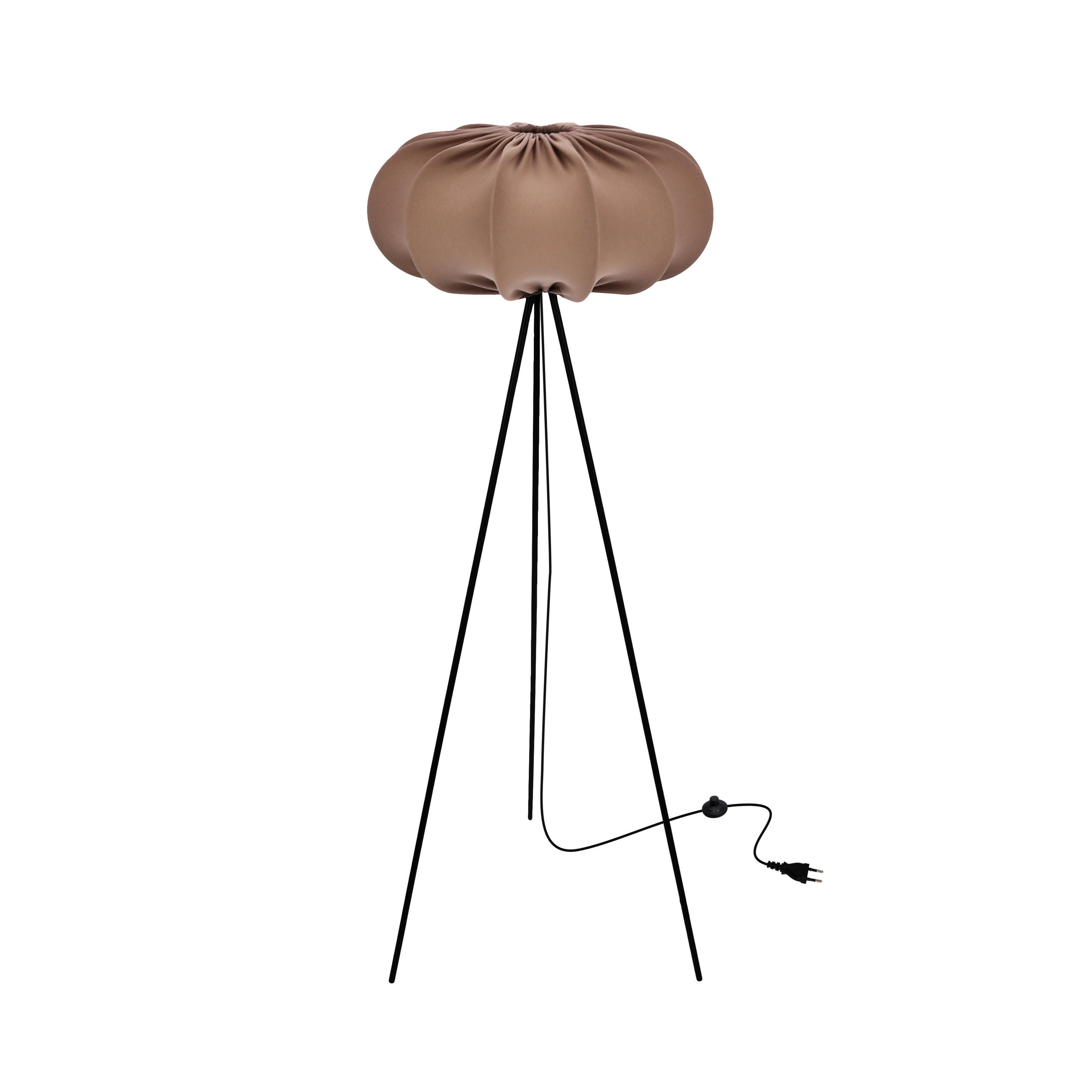 STEHLEUCHTE 52/52/147 cm    - Schwarz/Mokka, KONVENTIONELL, Kunststoff/Metall (52/52/147cm)