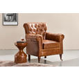 SESSEL in Echtleder Braun  - Braun, LIFESTYLE, Leder/Holz (84/88/83cm) - Landscape