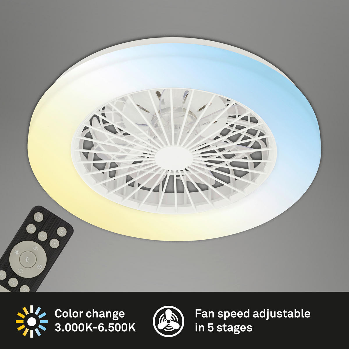 STROPNI VENTILATOR   //3000-6500 K// - Basics (48,5/14,5cm)