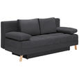 SCHLAFSOFA in Flachgewebe Grau  - Naturfarben/Grau, KONVENTIONELL, Holz/Textil (195/90/90cm) - Cantus