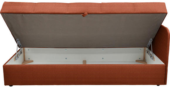 LIEGE  in Cord Rostfarben  - Rostfarben/Schwarz, Basics, Kunststoff/Textil (205/90/95cm) - Xora