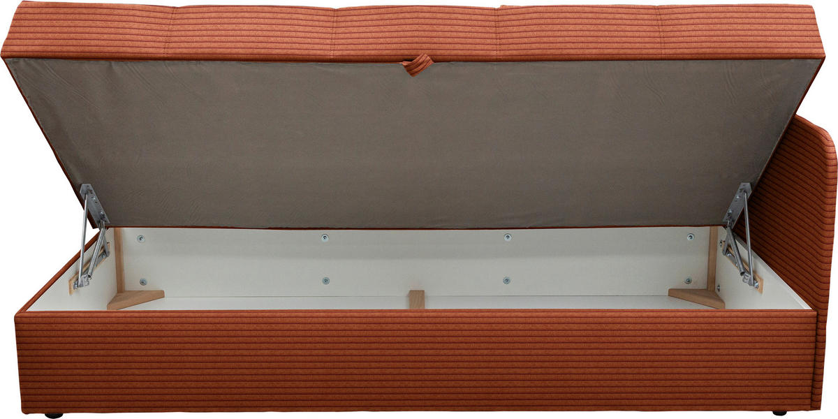 LIEGE  in Cord Rostfarben  - Rostfarben/Schwarz, Basics, Kunststoff/Textil (205/90/95cm) - Xora