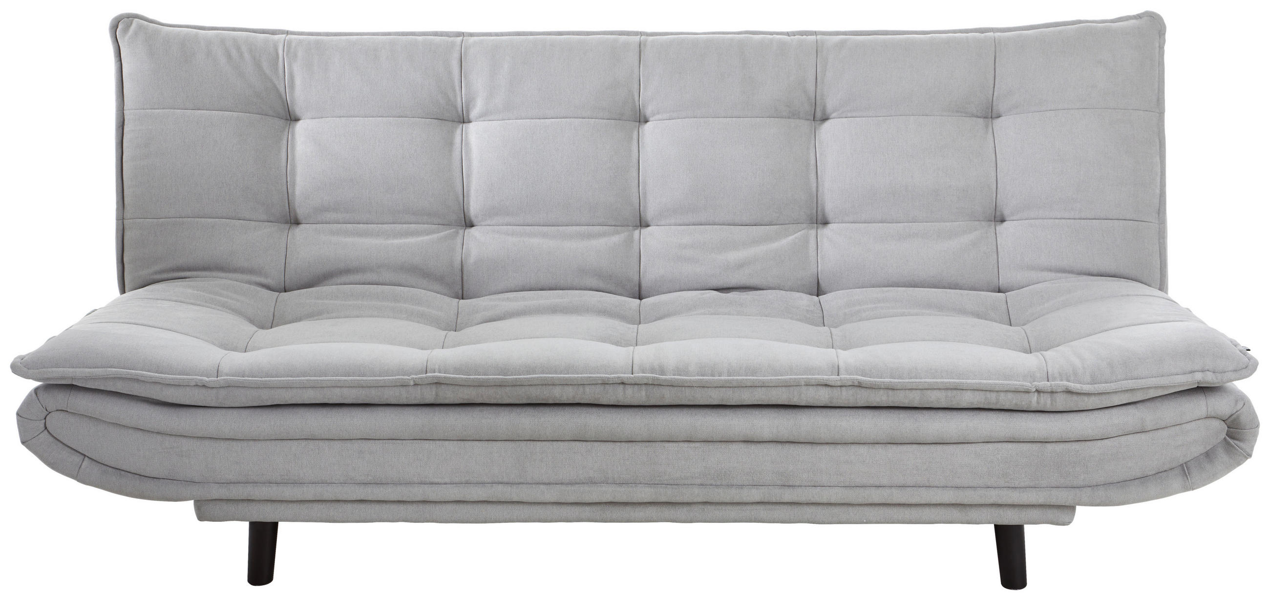 SCHLAFSOFA Mikrofaser Silberfarben  - Silberfarben/Schwarz, Design, Holz/Textil (194/100/90cm) - Ti'me