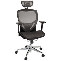 DREHSTUHL  in Netzbespannung Schwarz, Dunkelgrau  - Dunkelgrau/Silberfarben, Basics, Kunststoff/Textil (61/148/48cm) - MID.YOU