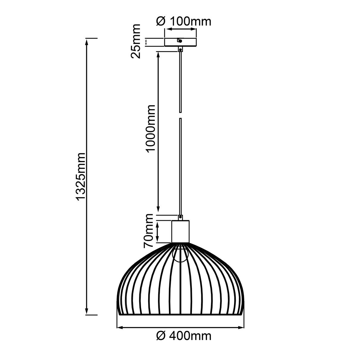 PENDELLEUCHTE 40/135,5 cm    - Schwarz, Basics, Metall (40/135,5cm) - Brilliant