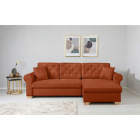 ECKSOFA Arles Terracotta  - Buchefarben/Terracotta, Design, Holz/Textil (266/161cm) - MID.YOU