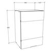 KÜCHENOBERSCHRANK 40/60/31 cm  in Anthrazit, Weiß  - Anthrazit/Schwarz, Trend, Glas/Holzwerkstoff (40/60/31cm) - MID.YOU