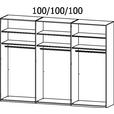 DREHTÜRENSCHRANK 301/223/61 cm 6-türig  - Graphitfarben/Grau, Trend, Glas/Holzwerkstoff (301/223/61cm) - Novel