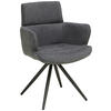 ARMLEHNSTUHL  in Eisen Webstoff  - Anthrazit/Schwarz, KONVENTIONELL, Textil/Metall (62/89/62cm) - Livetastic