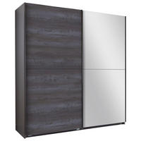 SCHWEBETÜRENSCHRANK  in Graphitfarben, Dunkelgrau  - Dunkelgrau/Graphitfarben, Basics, Holzwerkstoff (180/198/64cm) - MID.YOU