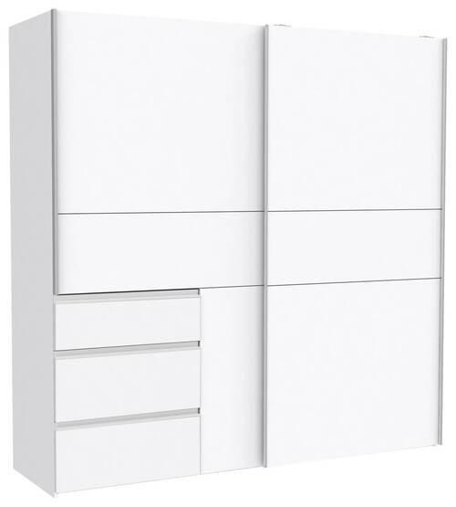 ORMAR S KLIZNIM VRATIMA bijela - bijela/crna, Konvencionalno, drvni materijal/metal (170/200/61,0cm) - Carryhome
