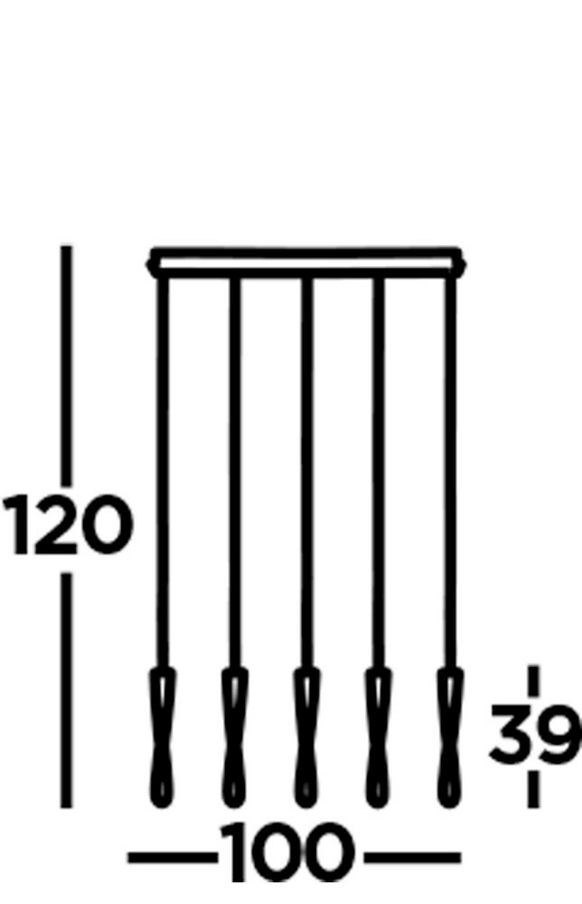 LED-HÄNGLAMPA Paddle 100/8/120 cm  - svart, Basics, metall (100/8/120cm)