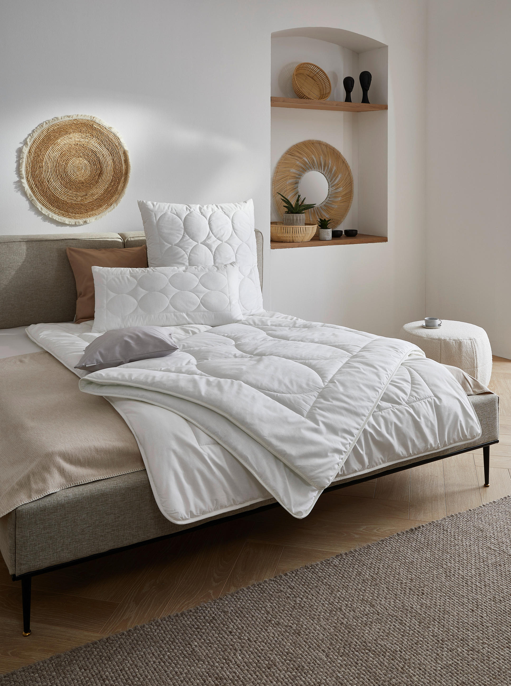 GANZJAHRESDECKE  Tendre  155/220 cm   - Naturfarben, KONVENTIONELL, Kunststoff/Textil (155/220cm) - Bio:Vio
