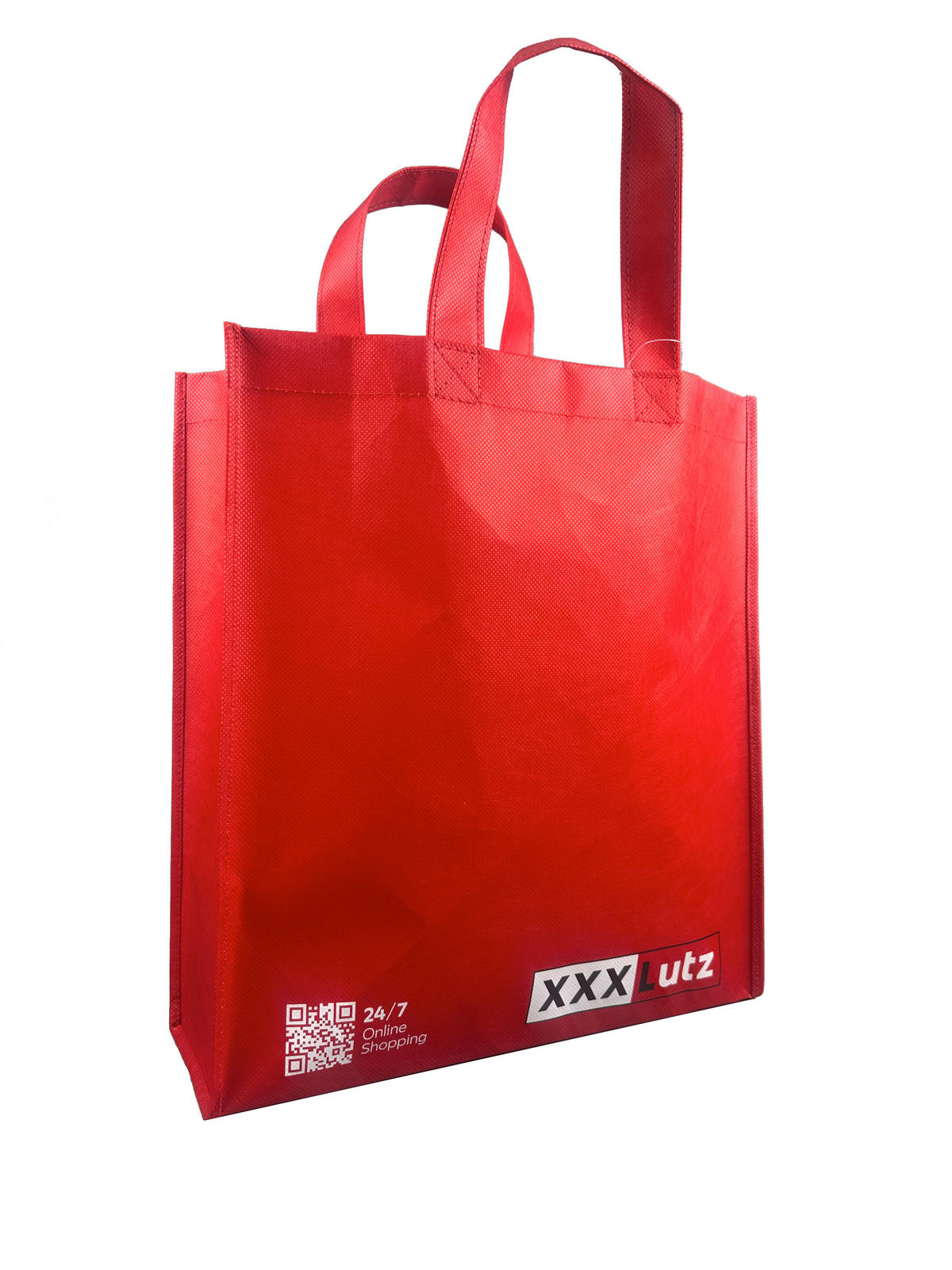 GEANTĂ PENTRU CUMPĂRĂTURI - roșu, Basics, plastic (35/40/12cm)