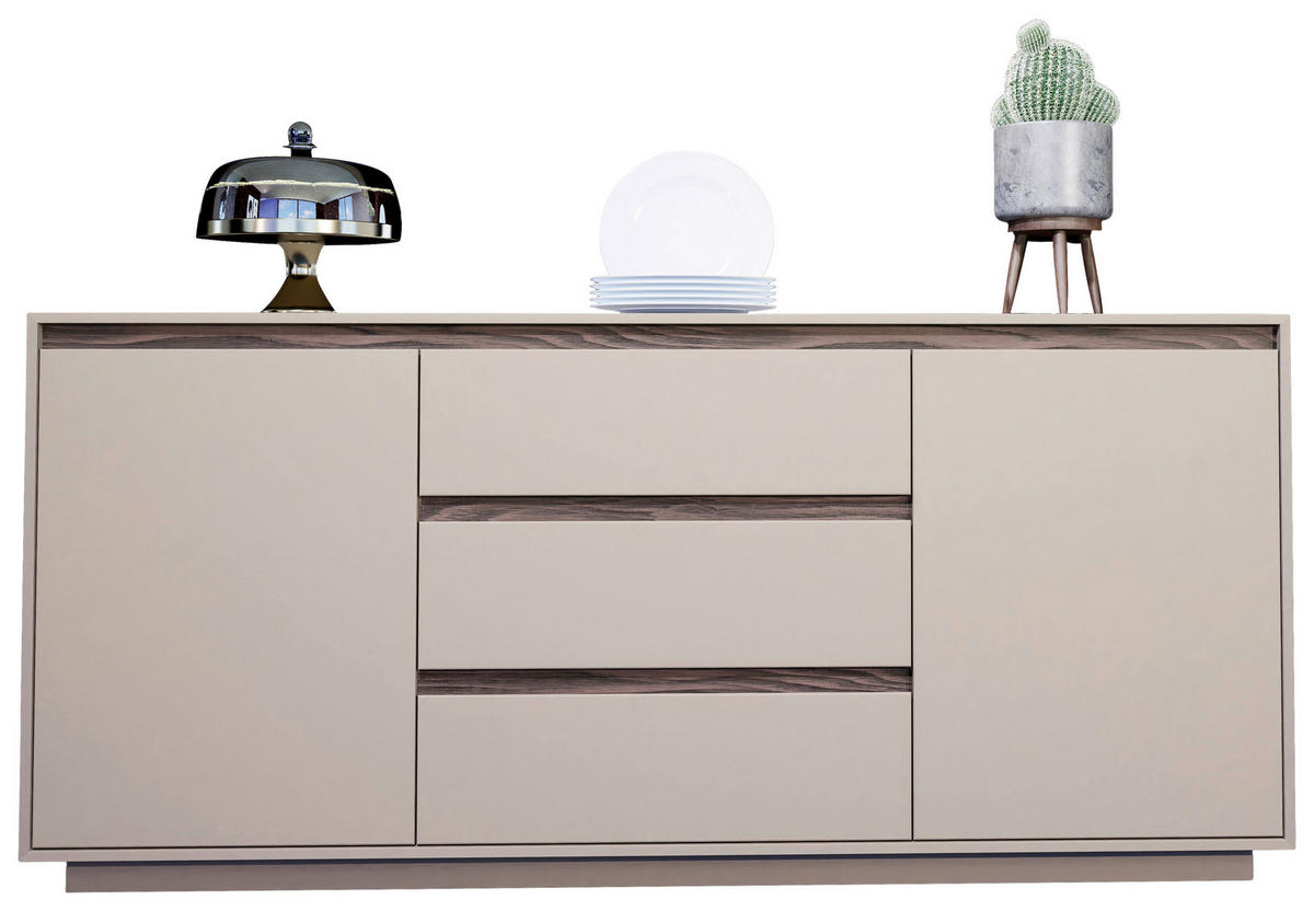 SIDEBOARD Nussbaumfarben, Kaschmir  190/88/41 cm  - Kaschmir/Nussbaumfarben, Design, Holzwerkstoff (190/88/41cm) - Stylife