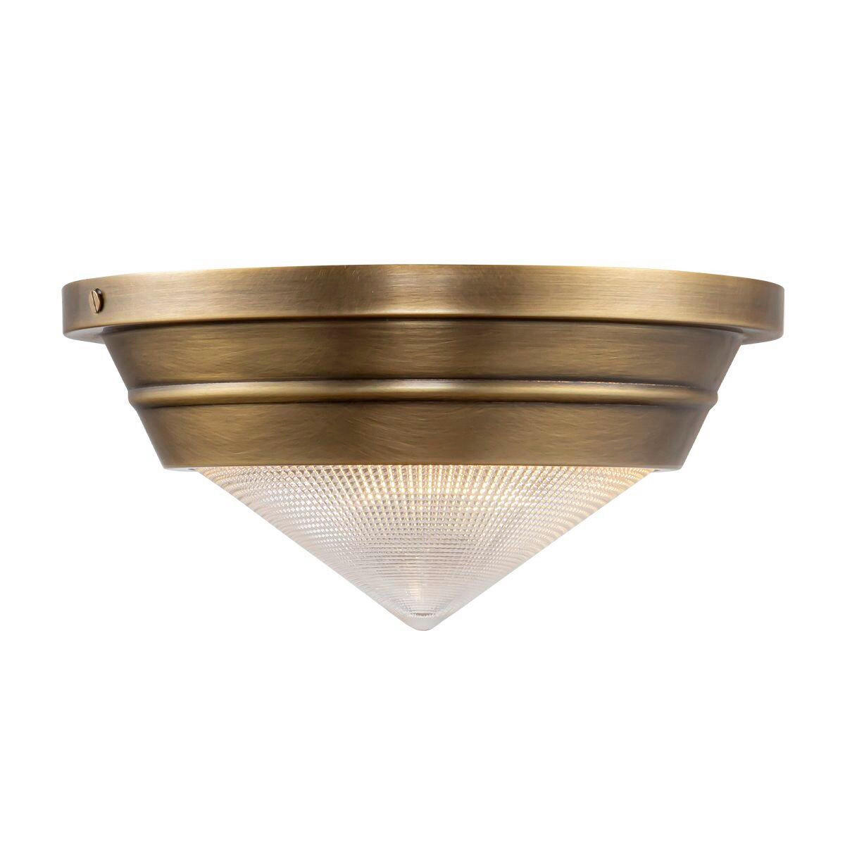 DECKENLEUCHTE 25,9/12,5 cm    - Messingfarben, KONVENTIONELL, Glas/Metall (25,9/12,5cm) - Elstead Lighting