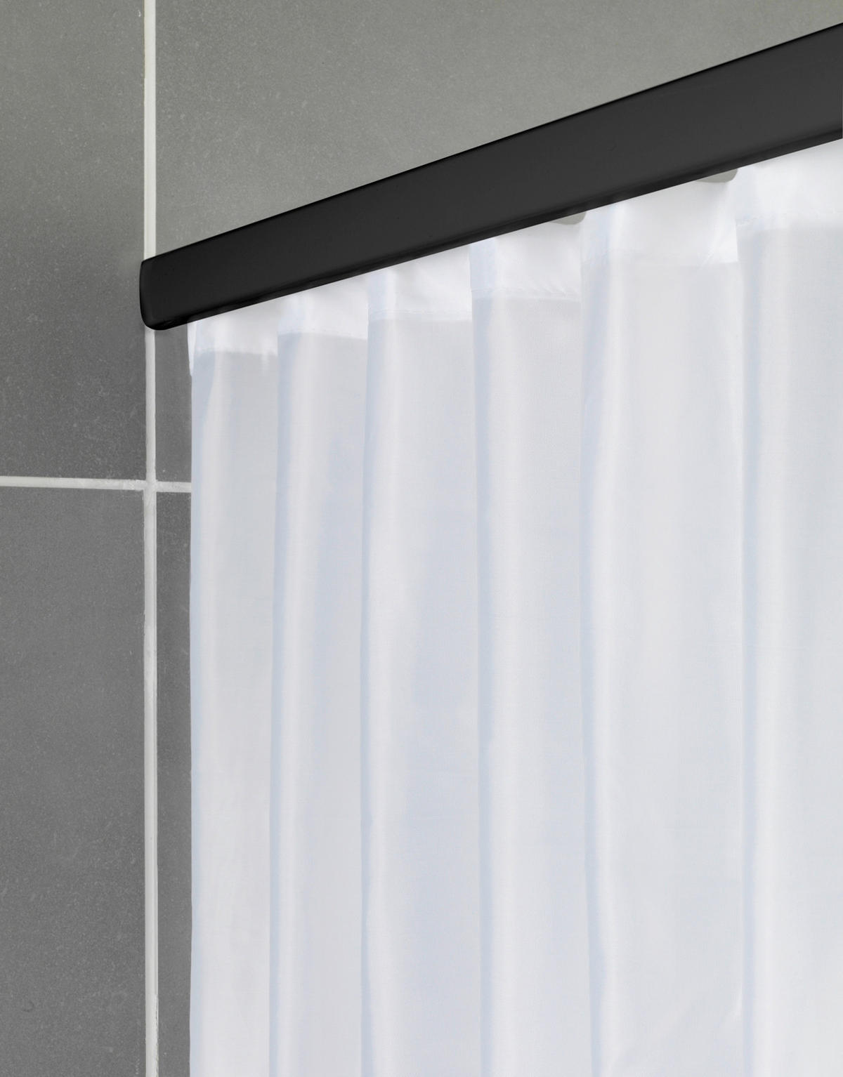 DUSCHSTANGE - Schwarz, KONVENTIONELL, Metall (2/75-125cm) - Schöner Wohnen